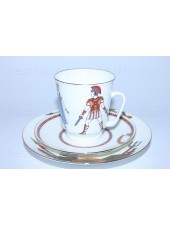 Trio set: cup, saucer and dessert plate pic. Ballet Spartacus, Form May